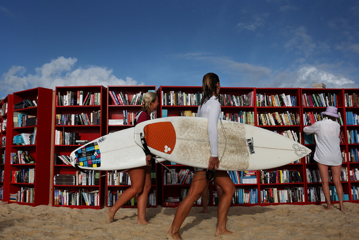 IKEA Create World's Longest Outdoor Bookcase On Bondi Beach