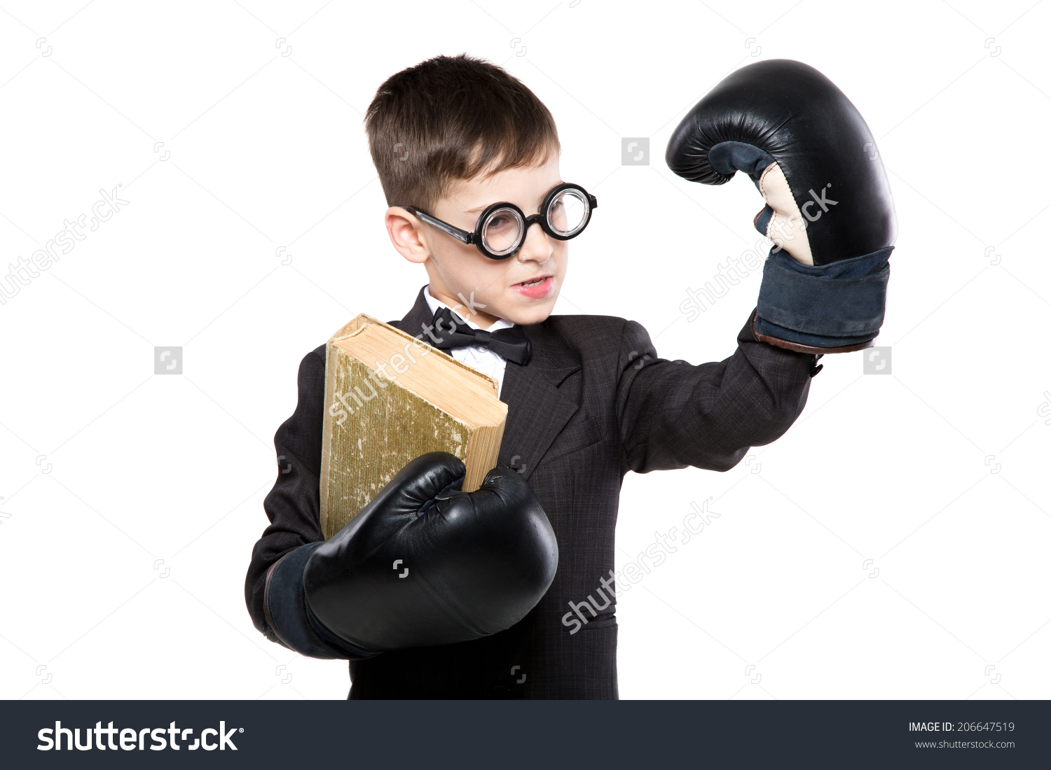 stock-photo-schoolboy-reading-a-book-in-boxing-gloves-and-suit-school-and-education-206647519