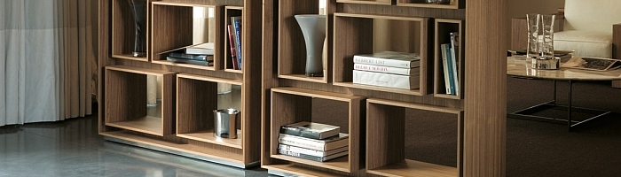 Beautiful-bookshelf-in-wood-provides-plenty-of-display-space