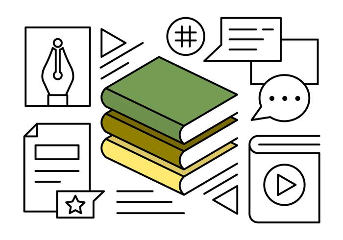 vector-linear-book-icons